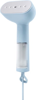Steamery Handheld Clothes Steamer Cirrus Core 1350W Steam Output 0.74 oz/min Heat up in 15 Seconds Dry Steam Technology Hanging Loop Visible Water Tank Portable Scandinavian Design (Blue)