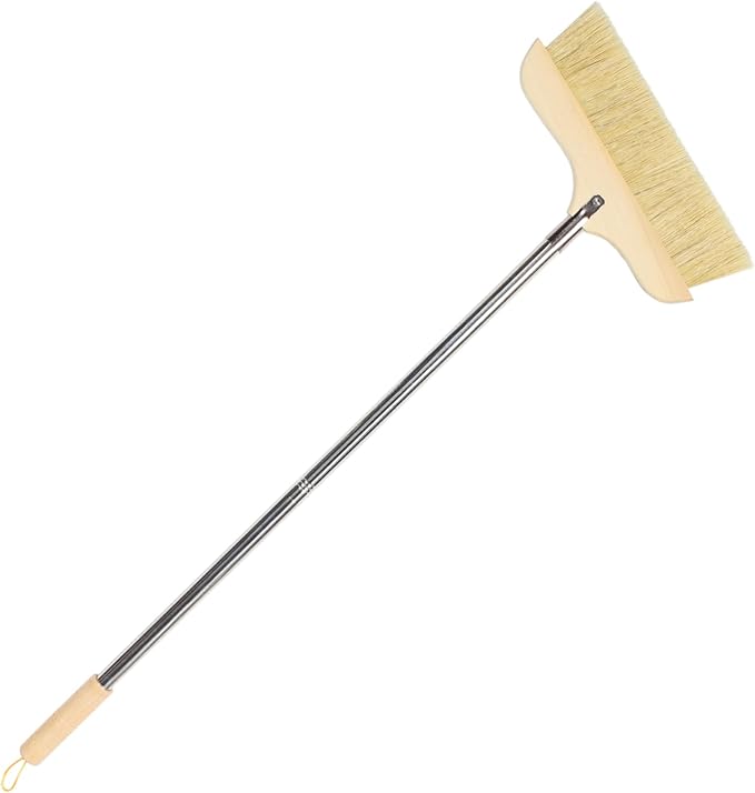 Handle Soft Bristle Broom for Cleaning Hardwood Floor Sweeping Tool for Pet Hair and Dirt Removal Design Easy to Store