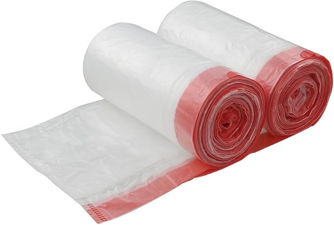 Pekky Clear Drawstring Large Trash Bags 30 Gallon Garbage Bags 60 Counts
