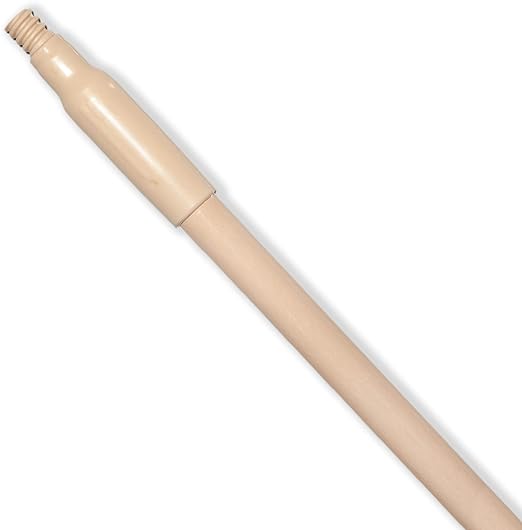 SPARTA 41225EC25 Fiberglass Broom Handle Mop Handle Replacement Handle With Acme Threaded Tip For Commercial Cleaning 48 Inches Tan