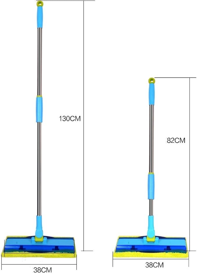 Microfiber Hardwood Floor Mop with Washable Pads Rotation Dust Flat Mop with Long Stainless Steel Handle for Home/Office Floor Cleaning