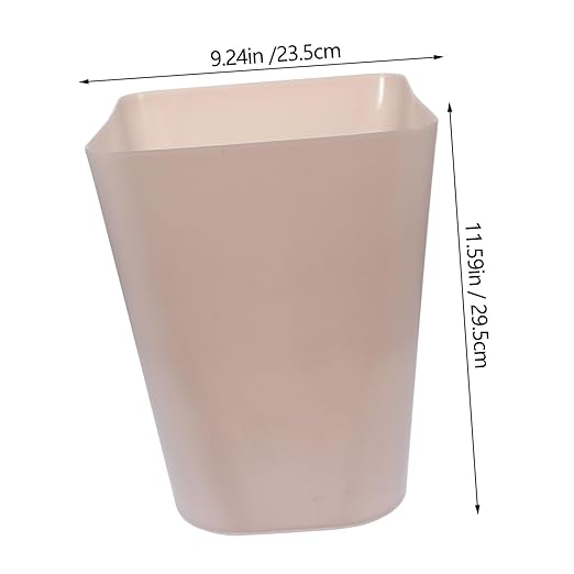 Plastic Trash Can Capacity Wastebasket for Office and Home Versatile Open Top Design Easy to Clean Suitable for Kitchen Bathroom Bedroom Half Transparent Light