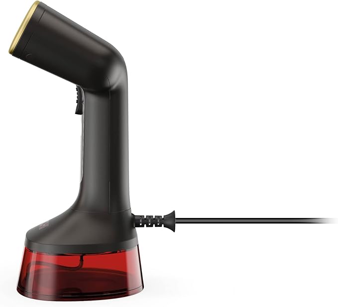 CHI Handheld Garment Steamer for Clothes 2 Continuous Steam Modes Full-Size 300 ml Capacity Water Tank Ergonomic Handle Vacation Essentials 1600 Watts 10’ Cord Red (11590) (Pack of 2)