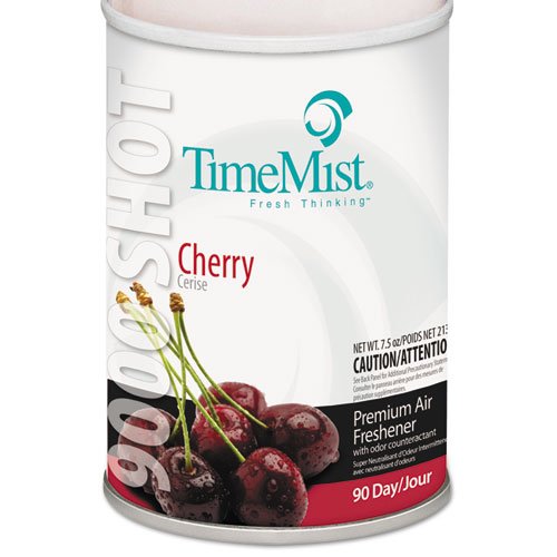TimeMist 9000 Shot Metered Air Fresheners Cherry 7.5oz Aerosol - Four aerosol air freshener Refills.