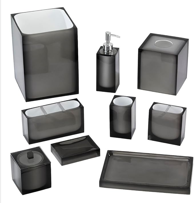 Avanti Linens - Wastebasket Resin Trash Can Ideal Home Essentials (Soho Collection)