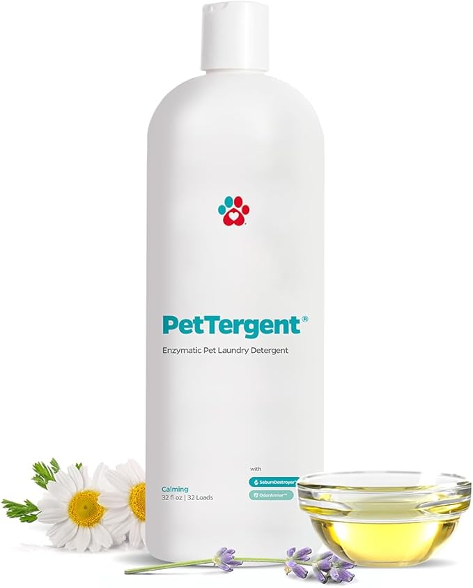 Pet Parents® PetTergent® Enzymatic Pet Laundry Detergent 32 oz 32 Loads Pet Stain Remover &amp Pet Odor Eliminator Laundry Detergent for Pets (Calming 32 oz)