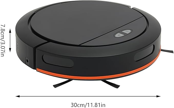 Self-Charging Vacuum Cleaner with 2700Pa Suction Power App Control 120 Mins Runtime 3-in-1 Cordless Sweeping Machine for Short Blankets Marble Tile Hard Floors (Black)