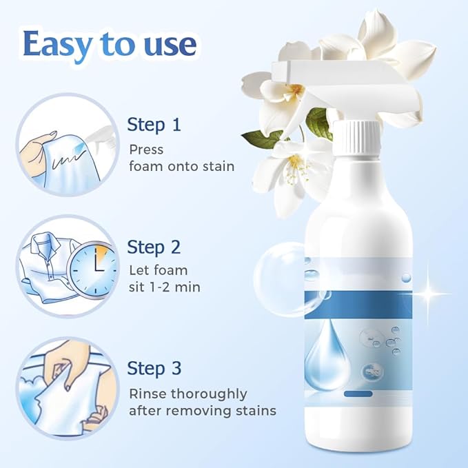 2 PCS Clothing Emulsifier Emulsifier Clothing CleanerPowerful Remover Clothes Dry Clean Spray