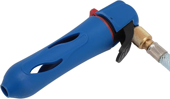 AC Drain Line Cleaner Tool ABS Brass Threaded Drain Opener Tool with Hose for Condensate Line (Blue)