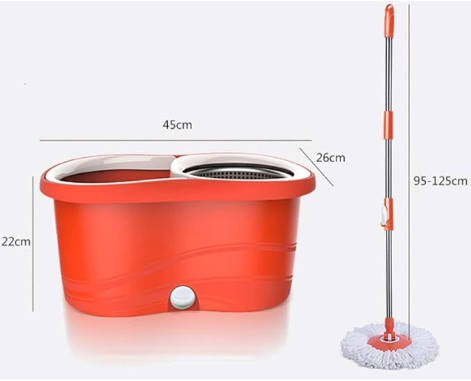 Drive Mop Rotating Hand-Free Dry and Wet Stainless Steel Good God Mopping Bucket Home