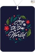 Joy to the World Car Freshener Set of 6 - Quotes Car Air Freshener - Graphic Air Freshener for Car