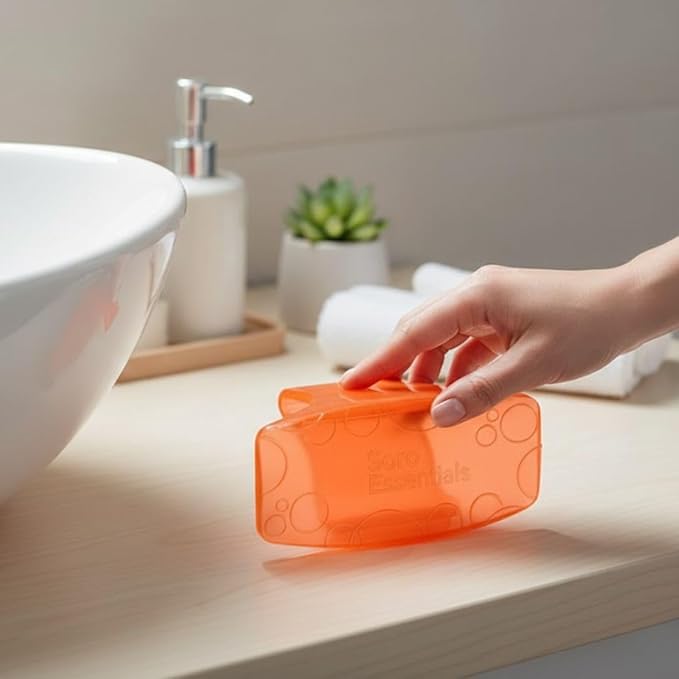 Soro Essentials- Mango Eco Bowl Clip Air Freshener Deodorizer Set of 12- Long Lasting Odor-Fighting Eco Clip Air Freshener Toilet Bowl Freshener Air Fresheners for Home Bathroom and Kitchen
