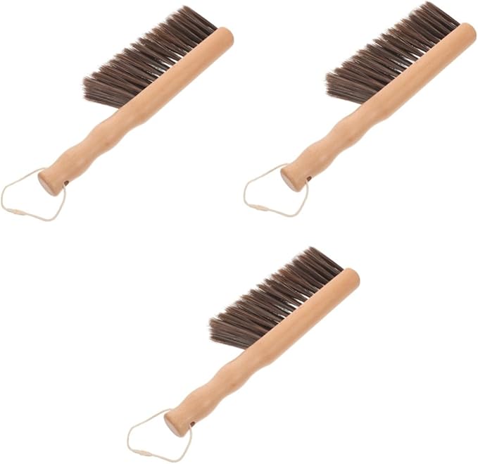 minkissy 3pcs Fireplace Cleaning Brush Soft Bristles Hand Broom Tool for Easy Mantel and Hearth Cleaning Versatile Fireplace Tool for Dust and Ash Removal