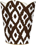 Marye-Kelley WB2901 - Grande Ikat Brown Wastepaper Basket