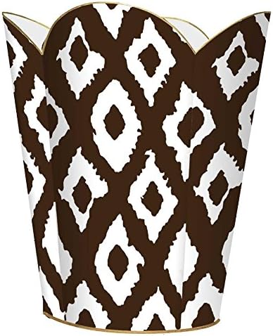 Marye-Kelley WB2901 - Grande Ikat Brown Wastepaper Basket