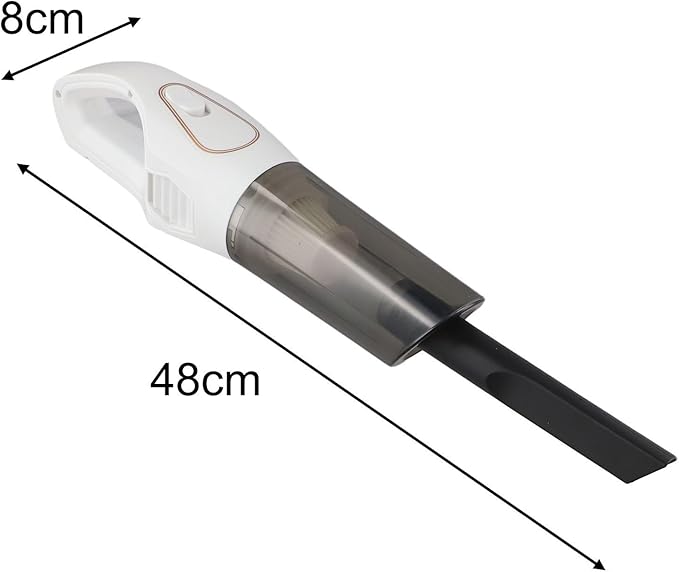 Cordless Vacuum Cleaner with Powerful Suction Motor Lightweight Design USB Charging for Multi for Surface Floor Carpet Dust Deep Clean(B-White)