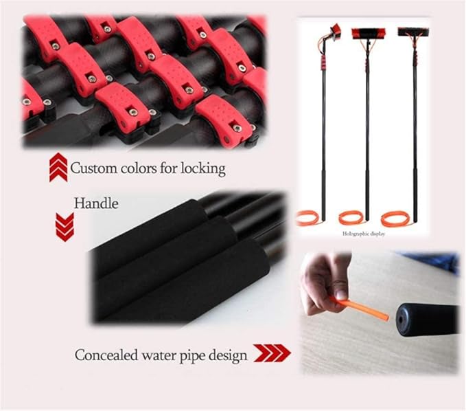 Light Window Cleaning Pole/Water Fed Telescopic Brush/Extendable Cleaner Conservatory Roof3.6M-9M Suitable for Photovoltaic Panel Cleaning Trucks Windows Window Glass Wall3.6m (9m)