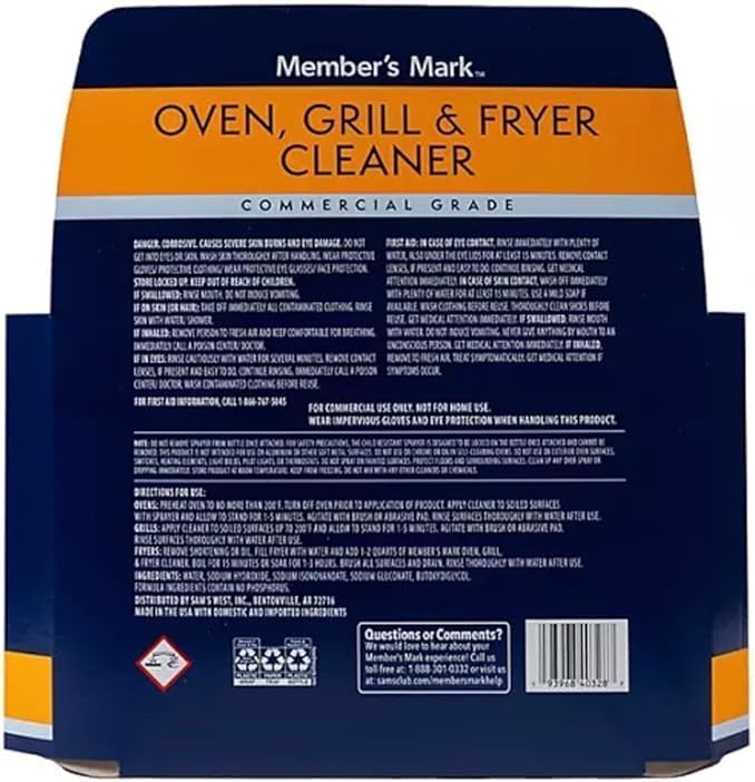 2 Pack Value Pack Oven Grill and Fryer Cleaner (32 oz 3 pk.) Total 6 Pack (192 oz)