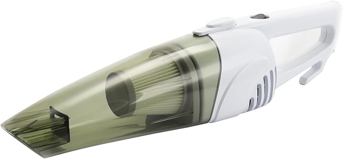 2-in-1 Upright and Handheld Vacuum Cleaner – Lightweight Bagless Stick Vacuum with Crevice Tool and Upholstery Brush Compact Portable White Vacuum for Home Cleaning