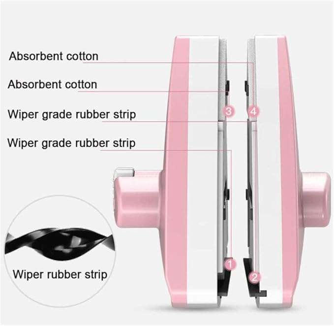 Glass Wiper - Window Cleaning Brush Side Cleaner Super Strong Magnetic For High Rise And Car Glazed Windows