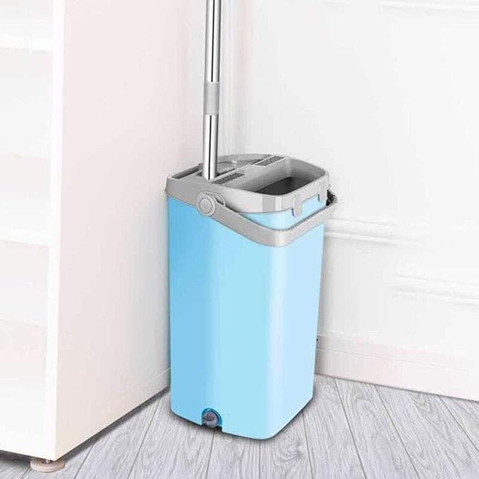 Maglc Flat Mop and Bucket By  360 Degree Swivel  Great for Wet-Dry Cleaning
