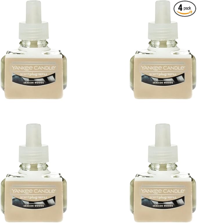 Yankee Candle Seaside Woods Electric Home Fragrance Scent Plug Refill (Pack of 4)