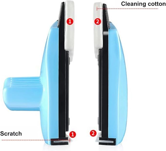 Magnetic Window Cleaner Double-Sided Window Cleaner Glass Wiper Magnetic Cleaning Tools for High-Rise Double Car Glazed Window Thickness 15-40Mm