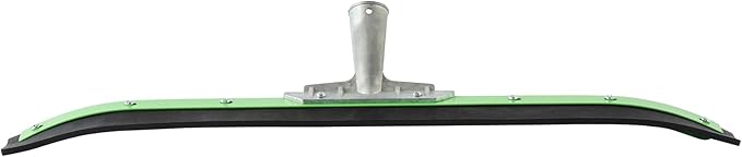 Restaurantware-SQUEEGEE ONLY: Clean Tek Professional 24 Inch Curved Floor Squeegee 1 Broom With Rubber Blade - Handle Sold Separately Heavy-Duty Green Steel Wiper Ideal For Floor Tiles