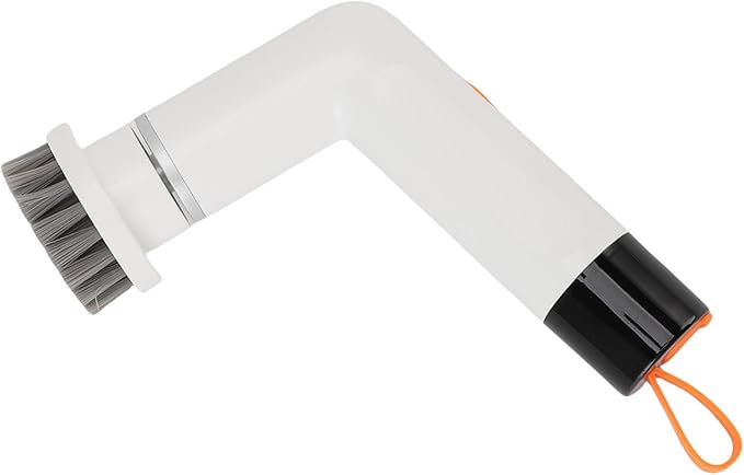 Cordless Cleaning Brush Scrubber Waterproof Bathroom Scrubber with 4 Replaceable Heads 2 Speed Adjustable White - IPX7 Rated Fast Charging Efficient Tile and Cleaner (White)