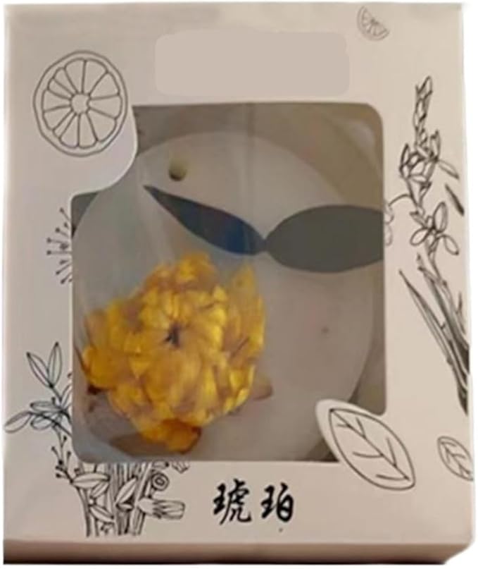 Wardrobe Aromatherapy Wax Tablet Hangable Wardrobe Shoe Cabinet LastingPlant Extracts for Home Office ﻿(6pc-Amber)