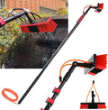Glass Cleaning Brush Home Water Fed Telescopic Pole Kit Solar Panel Brush Rotating for Photovoltaic Panel12FT-36FT Window Cleaning Pole Water Fed Telescopic Brush Extendable Cleaner Conserv