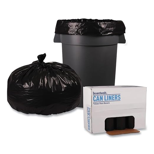 Boardwalk 523 Super Extra-Heavy Repro Can Liner 38x58 1.6 Mil 60gal Blk 10 Bags per Roll (Case of 10 Rolls)