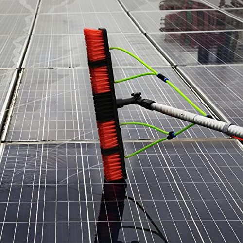 Glass Cleaning Brush Home Water Fed Telescopic Pole Kit Solar Panel Brush Rotating for Photovoltaic PanelWater Fed Telescopic Window Cleaning Pole Brush 3-12m for Solar Panel &amp Window Clean