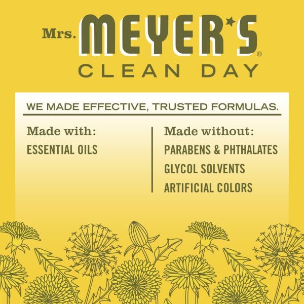 Mrs. MEYER'S CLEAN DAY Multi-Surface Everyday Cleaner Dandelion Scent 16 Fl Oz (Pack of 6)