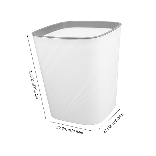 Veemoon Large Capacity White Plastic Trash Bin Lidless Wastebasket for Kitchen Bathroom Office and Home Design for Effortless Waste Disposal and Easy Maintenance