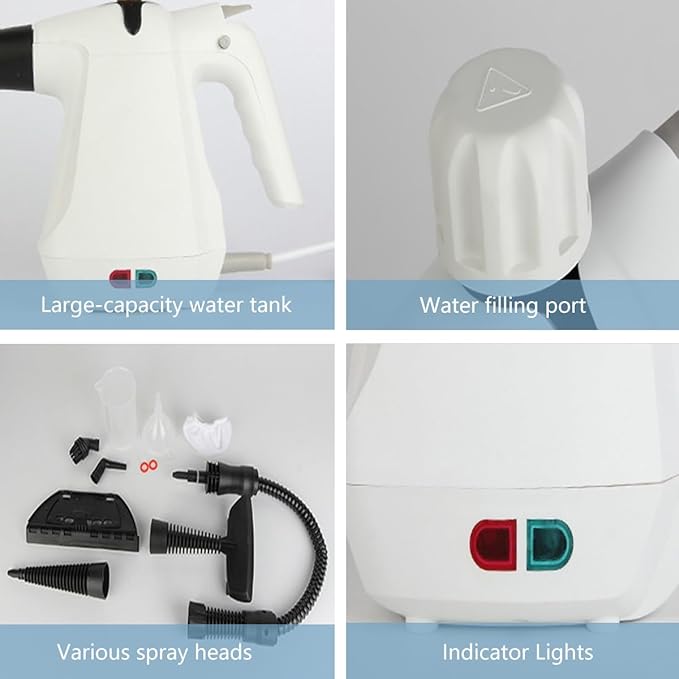Steam Cleaner Natural Steam Cleaner Handheld Power Steam Cleaner for Home with 10 Accessories Handheld Pressurized Steam Cleaner Portable Multipurpose Steam Cleaner for Car Home Kitchen Bedroom