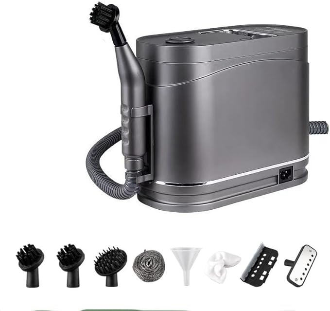 Handheld Steam Cleaner High-temperature and High-pressure Steam Cleaning Machine 15+S Instant Heating 1200ML Water Tank with 8 Pcs Accessories for Kitchen Home Furniture and Car