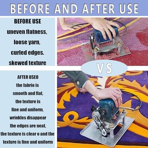 Electric Carpet Flat Shearing MachineCarpet Tufting Scissors with Adjustable DepthHand-Held Tufted Carpet Flattening Machinefor Plush Tufted and Handmade Carpets