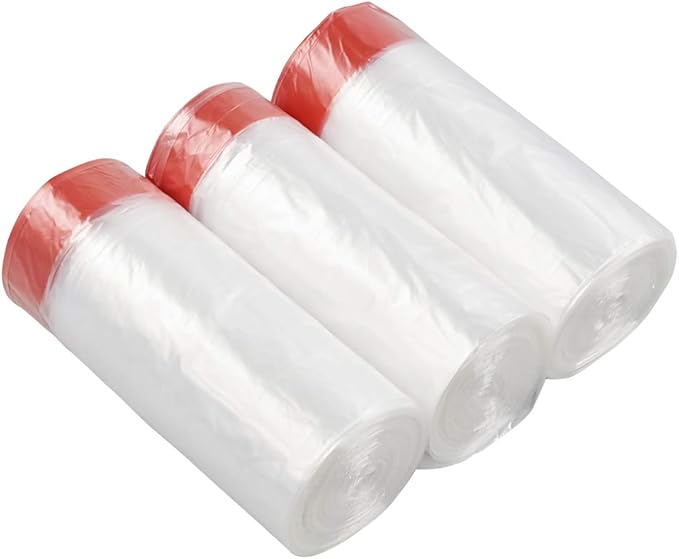 13 Gallon Plastic Drawstring Garbage Bags Trash Can Liners Bags 110 Counts Clear