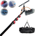 6-12m Solar Panel Cleaning Brush Water Inlet Rod and Backpack/Window Cleaner Telescopic Brush/Expandable Window Cleaner Roof Cleaner Water Inlet Rod Photovoltaic Panel Cleaner9M/30FT