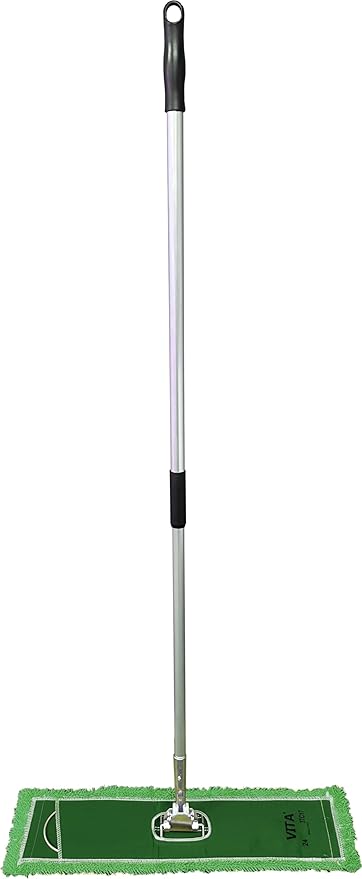 High-Performance Twisted-Loop Microfiber Dust Mop Kit: Superior Cleaning Efficiency - Green 48 Inch