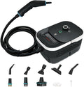 1250ML Portable Steam Cleaner 1500W Handheld Steam Cleaner 4Bar 105°C 3 Gear Adjustment for Cleaning Upholstery Bathroom Grout and Tiles Car Detailing Black