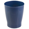 mDesign Round Plastic Bathroom Garbage Can 1.25 Gallon Wastebasket Garbage Bin Trash Can for Bathroom Bedroom and Kids Room - Small Trash Can - Fyfe Collection - Navy Blue