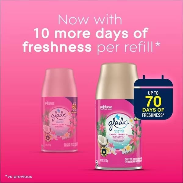Combo 6.2 oz. Replacement Automatic Air Freshener Room Spray Scent Refills - Exotic Tropical Blossoms (4-Count)