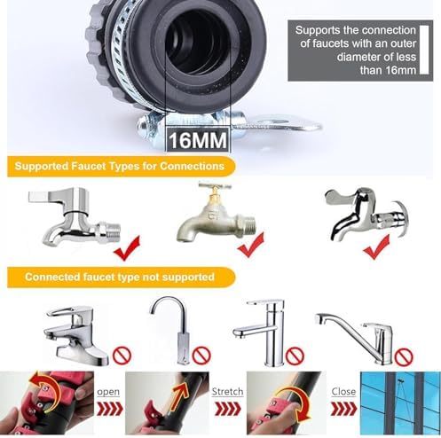 Glass Cleaning Brush Household Water Supply Telescopic Pole Kit Solar Panel Rotating Brush Solar Photovoltaic Panels10.8m Extendable Window Cleaning Pole with 180° Rotating Brush