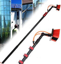 Glass Cleaning Brush Home Water Fed Telescopic Pole Kit Solar Panel Brush Rotating for Photovoltaic Panel3.6-11M Solar Panel Cleaning Brush and Pole Window and Solar Cleaning Rod Window C