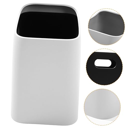 Zerodeko Double Layer Trash Can Nordic Style Sleek Garbage Bin for Kitchen Bedroom and Home Capacity Waste Basket Made from Material