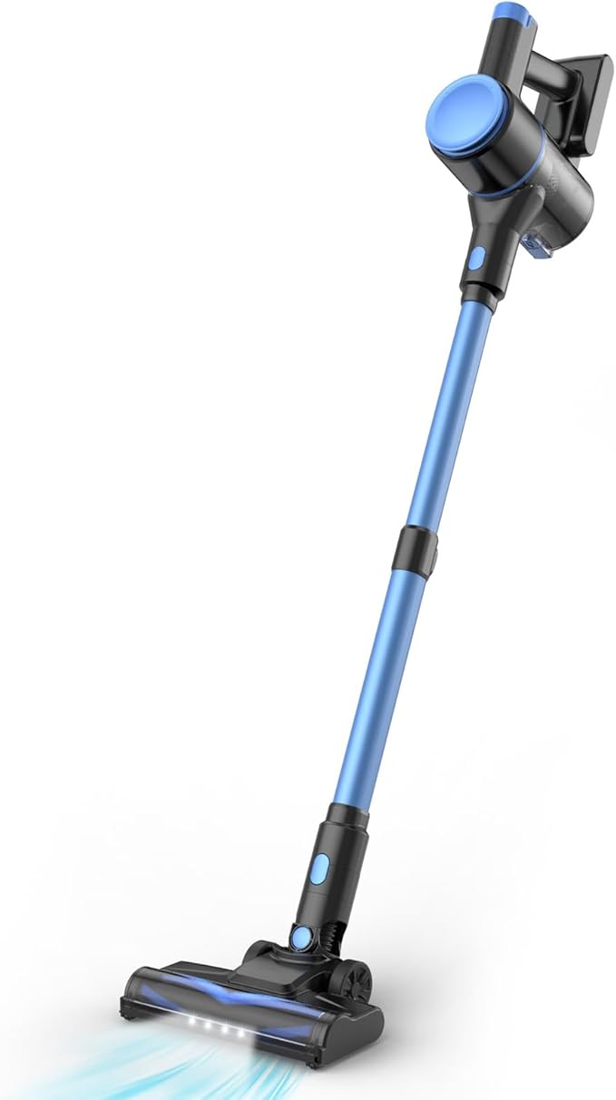 Vacuum Cleaner-40-Min Runtime Lightweight (2.9 lbs) Self-Standing 2 Modes &amp V-Brush for Pets-V680