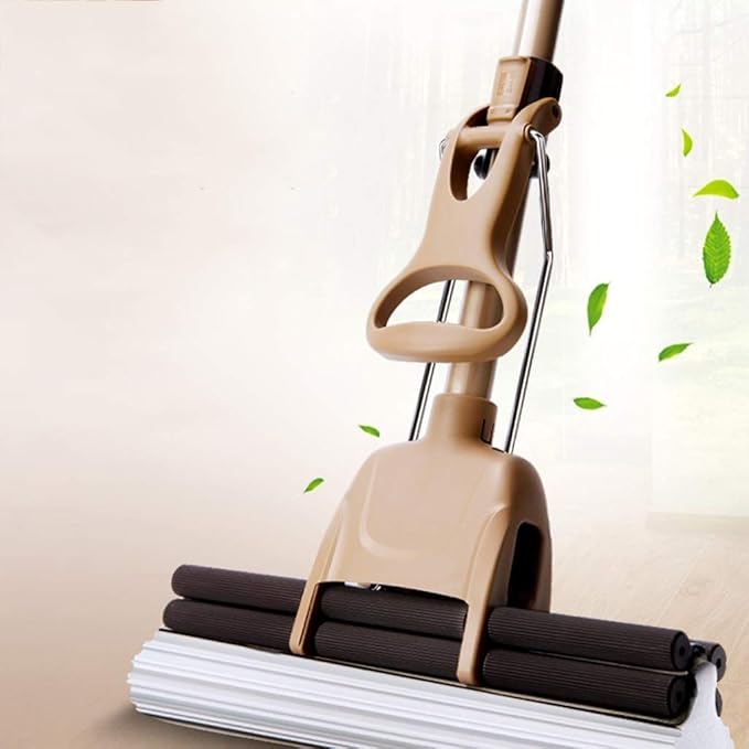 MopSponge Mop with Super Absorbent Sponge  Stainless Steel Handle