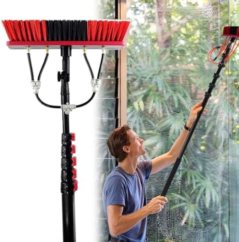 Water Fed Pole Kit Window Cleaning Pole 12-36ft Water Fed Telescopic Brush/Extendable Cleaner Conservatory Roof Suitable for Photovoltaic Panel Cleaning Trucks18FT/5.4M